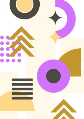 Abstract modern background. Backgrounds with geometric balancing shapes. Boho wall decor. Modern geometric compositions and forms. Posters with abstract shapes, vector