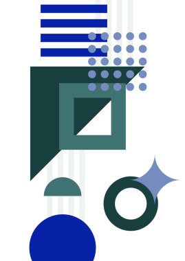 Abstract modern background. Backgrounds with geometric balancing shapes. Boho wall decor. Modern geometric compositions and forms. Posters with abstract shapes, vector