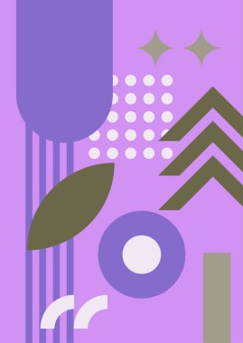 Abstract modern background. Backgrounds with geometric balancing shapes. Boho wall decor. Modern geometric compositions and forms. Posters with abstract shapes, vector