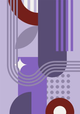 Abstract modern background. Backgrounds with geometric balancing shapes. Boho wall decor. Modern geometric compositions and forms. Posters with abstract shapes, vector