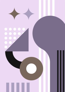 Abstract modern background. Backgrounds with geometric balancing shapes. Boho wall decor. Modern geometric compositions and forms. Posters with abstract shapes, vector