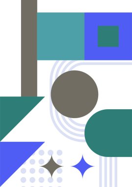 Abstract modern background. Backgrounds with geometric balancing shapes. Boho wall decor. Modern geometric compositions and forms. Posters with abstract shapes, vector