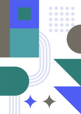 Abstract modern background. Backgrounds with geometric balancing shapes. Boho wall decor. Modern geometric compositions and forms. Posters with abstract shapes, vector