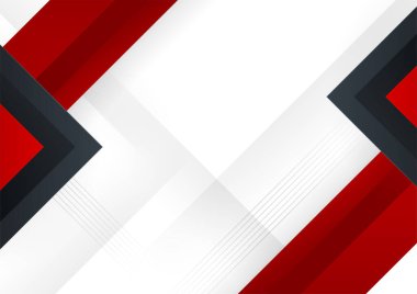 Modern red and black border frame element background for design brochure, website, flyer. Geometric white wallpaper for certificate, presentation, landing page