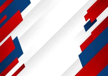 Modern simple abstract red white blue background