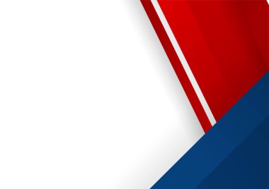 Modern simple abstract red white blue background