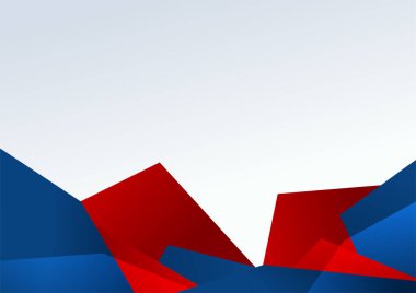 Blue red white presentation background design. Vector illustration design for presentation, banner, cover, web, flyer, card, poster, wallpaper, texture, slide, magazine, and powerpoint