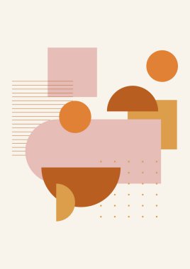 Modern minimalist abstract aesthetic illustrations with geometric shapes. Contemporary wall decor. Collection of creative artistic posters.