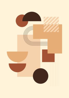 Modern minimalist abstract aesthetic illustrations with geometric shapes. Contemporary wall decor. Collection of creative artistic posters.