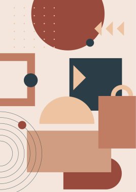 Modern minimalist abstract aesthetic illustrations with geometric shapes. Contemporary wall decor. Collection of creative artistic posters.