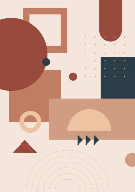 Modern minimalist abstract aesthetic illustrations with geometric shapes. Contemporary wall decor. Collection of creative artistic posters.