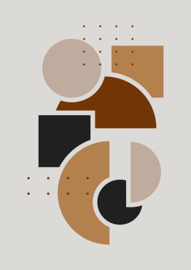 Modern minimalist abstract aesthetic illustrations with geometric shapes. Contemporary wall decor. Collection of creative artistic posters.