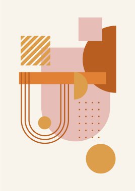 Modern minimalist abstract aesthetic illustrations with geometric shapes. Contemporary wall decor. Collection of creative artistic posters.