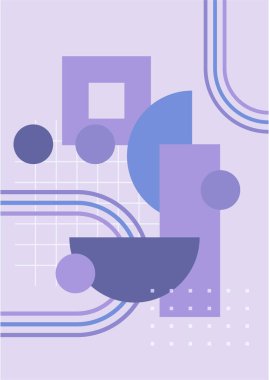 Modern soyut estetik set geometrik denge şekilleri, merdivenler ve bitkiler. Boho tarzında bir duvar dekoru. Kapak, duvar kağıdı, kart, sosyal medya, iç dekorasyon için yüzyılın ortalarında vektör baskısı