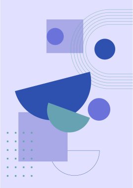 Modern soyut estetik set geometrik denge şekilleri, merdivenler ve bitkiler. Boho tarzında bir duvar dekoru. Kapak, duvar kağıdı, kart, sosyal medya, iç dekorasyon için yüzyılın ortalarında vektör baskısı