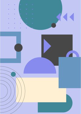 Modern soyut estetik set geometrik denge şekilleri, merdivenler ve bitkiler. Boho tarzında bir duvar dekoru. Kapak, duvar kağıdı, kart, sosyal medya, iç dekorasyon için yüzyılın ortalarında vektör baskısı