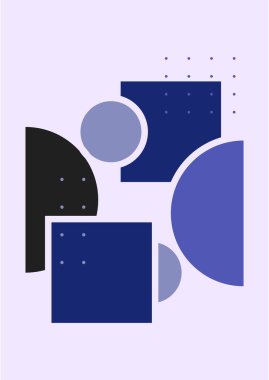 Modern soyut estetik set geometrik denge şekilleri, merdivenler ve bitkiler. Boho tarzında bir duvar dekoru. Kapak, duvar kağıdı, kart, sosyal medya, iç dekorasyon için yüzyılın ortalarında vektör baskısı