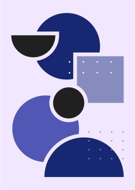 Modern soyut estetik set geometrik denge şekilleri, merdivenler ve bitkiler. Boho tarzında bir duvar dekoru. Kapak, duvar kağıdı, kart, sosyal medya, iç dekorasyon için yüzyılın ortalarında vektör baskısı