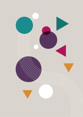 Modern minimalist abstract aesthetic illustrations. Bohemian style wall decor. Collection of contemporary artistic posters with geometric shapes.