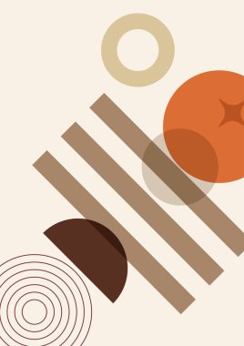 Modern minimalist abstract aesthetic illustrations. Bohemian style wall decor. Collection of contemporary artistic posters with geometric shapes.