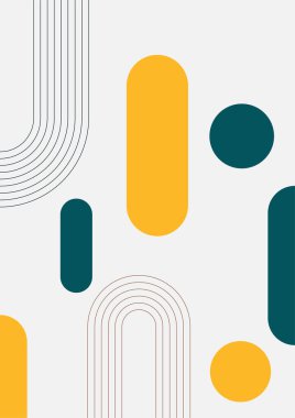 Modern minimalist abstract aesthetic illustrations. Bohemian style wall decor. Collection of contemporary artistic posters with geometric shapes.