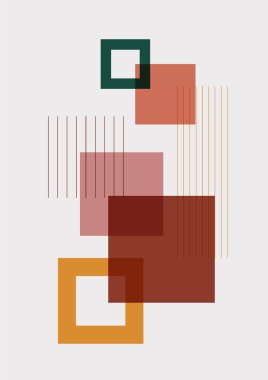 Modern minimalist abstract aesthetic illustrations. Bohemian style wall decor. Collection of contemporary artistic posters with geometric shapes.