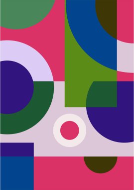 Vector illustration. Abstract poster set. Contemporary backgrounds. Mid century wall decor. Design elements for book cover, page template, print, card, brochure, magazine, poster. 60s, 70s graphic.