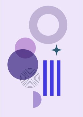 Modern soyut estetik set geometrik denge şekilleri, merdivenler ve bitkiler. Boho tarzında bir duvar dekoru. Kapak, duvar kağıdı, kart, sosyal medya, iç dekorasyon için yüzyılın ortalarında vektör baskısı