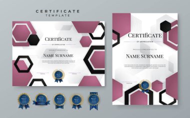Modern elegant diploma certificate template with business corporate concept
