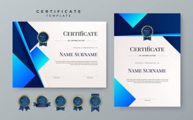 Modern certificate of appreciation template, Certificate of achievement, awards diploma