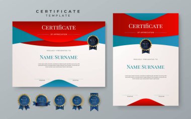 Modern certificate of appreciation template, Certificate of achievement, awards diploma