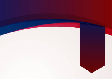 Modern abstract red and blue border frame element on white background with business corporate concept for presentation, business card, certificate, flyer, brochure, and social media poster