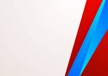 Modern abstract blue and red border frame element on white background with business corporate concept for presentation, business card, certificate, flyer, brochure, and social media poster