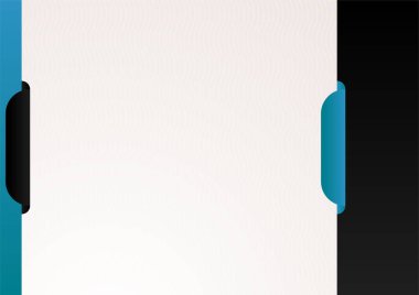 Modern abstract blue and black border frame element on white background with business corporate concept for presentation, business card, certificate, flyer, brochure, and social media poster