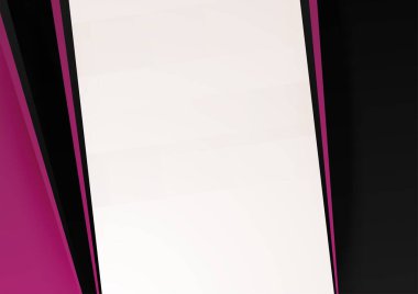 Modern abstract black and pink border frame element on white background with business corporate concept for presentation, business card, certificate, flyer, brochure, and social media poster