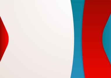 Modern abstract blue red border frame element on white background with business corporate concept for presentation, business card, certificate, flyer, brochure, and social media poster