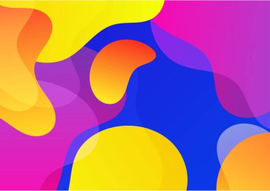 Colorful gradient memphis geometric pattern background texture for poster cover design. Minimal color abstract gradient banner template. Modern vector shape for business presentation and social media