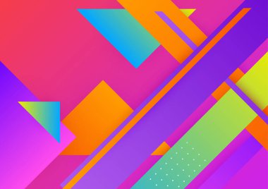 Creative abstract with colorful element design background. Memphis color background design with shapes composition. Futuristic design poster for business presentation, social media template and banner