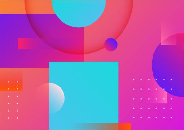 Creative abstract with colorful element design background. Memphis color background design with shapes composition. Futuristic design poster for business presentation, social media template and banner
