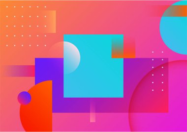 Creative abstract with colorful element design background. Memphis color background design with shapes composition. Futuristic design poster for business presentation, social media template and banner