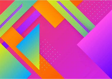 Creative abstract with colorful element design background. Memphis color background design with shapes composition. Futuristic design poster for business presentation, social media template and banner
