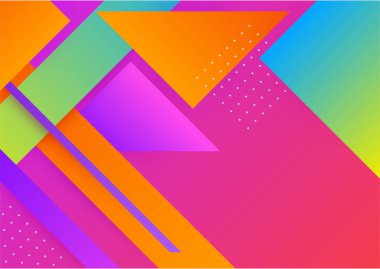 Creative abstract with colorful element design background. Memphis color background design with shapes composition. Futuristic design poster for business presentation, social media template and banner
