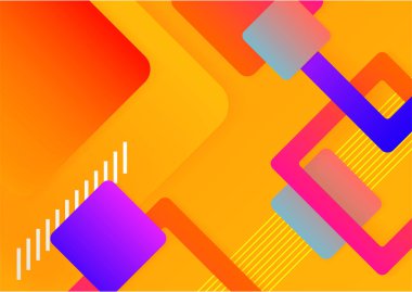 Creative abstract with colorful element design background. Memphis color background design with shapes composition. Futuristic design poster for business presentation, social media template and banner