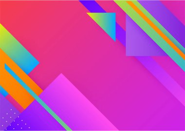 Creative abstract with colorful element design background. Memphis color background design with shapes composition. Futuristic design poster for business presentation, social media template and banner