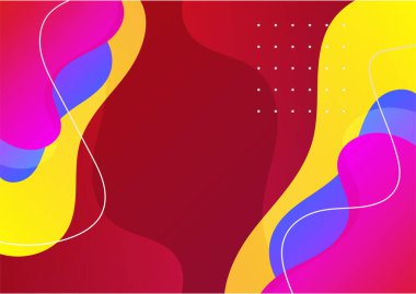 Creative abstract with colorful element design background. Memphis color background design with shapes composition. Futuristic design poster for business presentation, social media template and banner