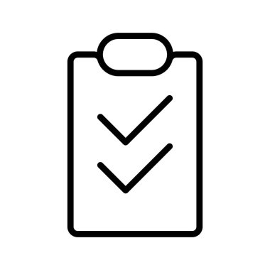 Checklist Business People Icons with black outline style
