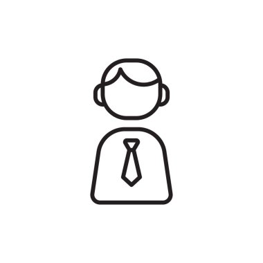 Officeman Business People Icons with black outline style