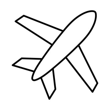 Air plane Transportation Icons with black outline style