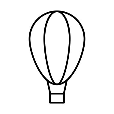 Air balloon Transportation Icons with black outline style