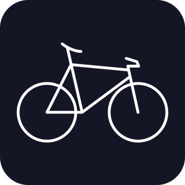 Bicycle Transportation Icons with black filled outline style
